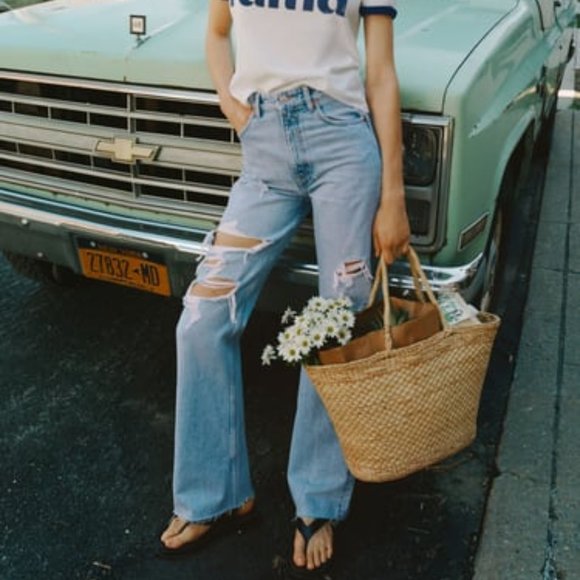 NWOT ZARA Wide Leg Jeans - Picture 2 of 5